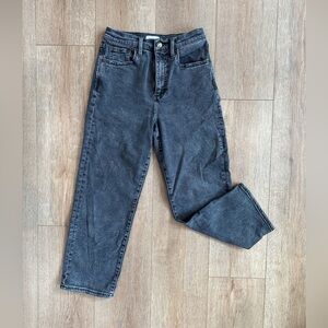 Pistola High Rise Cropped Black Jeans Size 27 Stretch Denim 24.5” Inseam